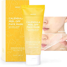 Load image into Gallery viewer, Calendula Peel Off Mask | With Herbal Infused Brightening Serum | Formulated with Real Calendula Flower Leaves and Extracts | Korean Skin Care, Vegan, Cruelty-Free | 3.38 oz