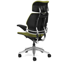 Load image into Gallery viewer, Humanscale Freedom Office Desk Chair with Headrest F211 Standard Duron Arms Aluminum Frame Sage Green Fabric F211A - Standard Casters