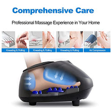 Load image into Gallery viewer, Foot Massager with Heat, MUJERBAY Shiatsu Foot Massager Machine, Full-Cover Air Compression Deep Kneading Foot Massager, for Plantar Fasciitis Feet Massager, Fit Up to Size 12 masajeador de pies