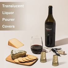 Load image into Gallery viewer, Pour Spout Covers Translucent Liquor Pourer Covers Universal Bottle Pour Dispenser Liquor Bottle Covers Liquor Bottle Covers Bottle Cover Dust for Home Kitchen Tools Supplies (Champagne, 36)