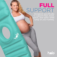 Load image into Gallery viewer, HOLO The Original Inflatable Pregnancy Pillow, Pregnancy Bed + Maternity Raft Float with a Hole to Lie on Your Stomach During Pregnancy, Safe for Land + Water, Mint