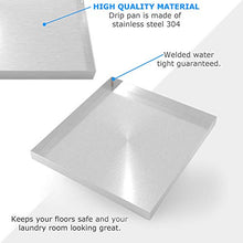Load image into Gallery viewer, 32" x 30" 2.5" Heavy Duty Washer Machine Drain Pan, Stainless Steel Fine (No Hole)