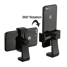 Load image into Gallery viewer, Lontree Universal Phone Holder, Cell Phone Holder Mount Adapter Smartphone Tripod Adapter Rotates Vertical/Horizontal Bracket with Clamp for iPhone, Andriod, Camera Stand (Style 2)