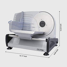 Load image into Gallery viewer, Meat Slicer Electric Deli Food Slicer with Child Lock Protection, Removable 7.5’’ Stainless Steel Blade and Food Carriage, Adjustable Thickness Food Slicer Machine for Meat, Cheese, Bread(150W)
