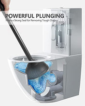 Load image into Gallery viewer, YANXUS Toilet Plunger with Holder, Efficient Plungers for Bathroom, Hideaway Toilet Plunger Heavy Duty, Drip-Free Toilet Bowl Plunger with Cover