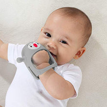 Load image into Gallery viewer, Smily Mia Penguin Buddy Never Drop Silicone Baby Teething Toy for 0-6month Infants, Baby Chew Toys for Sucking Needs, Hand Pacifier for Breast Feeding Babies, Car Seat Toy for New Born, Grey