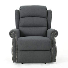 Load image into Gallery viewer, Christopher Knight Home Dezzie Tufted Fabric Power Recliner, Charcoal / Black