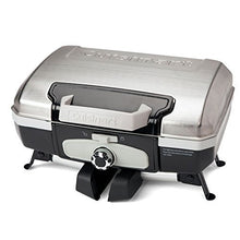 Load image into Gallery viewer, Cuisinart CGG-180TS Petit Gourmet Portable Tabletop Gas Grill, Stainless Steel (Renewed)