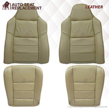 Load image into Gallery viewer, Auto Seat Replacement 2003 2004 2005 2006 2007 Ford F250 F350 Lariat Crew Cab Leather Seat Cover Replacement, F250 Leather Seat Cover, (Driver and Passenger (2 Bottom & 2 Top), Medium Parchment (Tan))