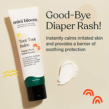 Load image into Gallery viewer, Mini Bloom Toot Toot Balm Diaper Rash Relief Cream | Baby & Kid Safe | Calms & Soothes Irritated Skin | Made w/Zinc Oxide, Vitamin E, Shea Butter, Coconut, Jojoba & Sunflower Oils | 2 oz