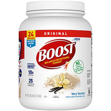 Load image into Gallery viewer, BOOST Original Balanced Nutritional Powder Drink Mix with 10g Protein and 25 Vitamins & Minerals, Very Vanilla, 46.5 Ounce