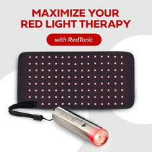 Load image into Gallery viewer, Exerscribe Red Light Therapy for Face and Body Use - RedTonic Handheld LED Infrared Light Device with 630nm, 660nm & 850nm Wavelengths