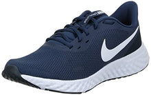 Load image into Gallery viewer, Nike Men's Revolution 5 Running Shoe, Midnight Navy/White-Dark Obsidian, 10.5 Regular US