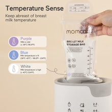 Load image into Gallery viewer, Momcozy Breastmilk Storing Bags with Temp-Sensing 120pcs & Double Wearable Breast Pump, 24mm Grey