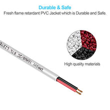 Load image into Gallery viewer, Zarivy 100 Feet 16 Gauge 2 Conductors Red Black Wire with Fire Resistant CL2 White Jacket, 16 AWG Electrical Hookup Wire LED Strips Extension Cord Cable for LED Ribbon Lamp Tape Lighting