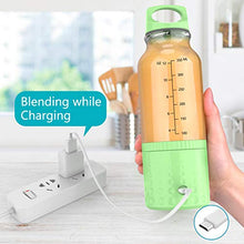 Load image into Gallery viewer, PopBabies Smoothie Blender, Portable Blender for single-serve Personal Blender, USB rechargeable Blender to go Updated Version Apple Green