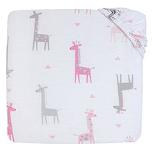 Load image into Gallery viewer, Little Love by NoJo Giraffe Time 4 Piece Bedding Set, Pink