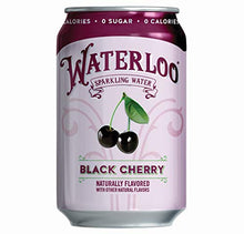 Load image into Gallery viewer, Waterloo Sparkling Water, Black Cherry Naturally Flavored, 12 Fl Oz Cans, Pack of 12 | Zero Calories | Zero Sugar or Artificial Sweeteners | Zero Sodium