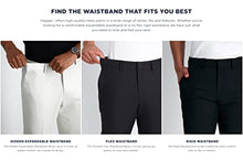 Load image into Gallery viewer, Haggar Men's Eclo Stria Expandable-Waist Plain-Front Dress Pant Brown 38x29