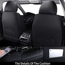 Load image into Gallery viewer, Coverado Front and Back Seat Covers 4 Pieces, Waterproof Nappa Leather Auto Seat Protectors Full Set, Universal Car Accessories Fit for Most Sedans SUV Pick-up Truck, Black
