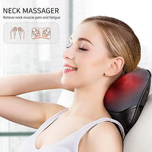 Load image into Gallery viewer, VIKTOR JURGEN Shiatsu Back and Neck Massager, Deep Tissue Kneading Neck Massage Pillow with Heat for Full Body Muscle, Shoulder, Foot at Home, Car, Office, Relaxation Gifts for Men, Women