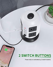 Load image into Gallery viewer, Power Strip Tower Surge Protector - 5M/16.4FT Surge Protector Power Strip with USB, Power Strip with Surge Protection with 8 AC Outlets & 4 USB Ports, Overload Protection, Short Circuit Protection.