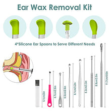 Load image into Gallery viewer, Ear Wax Removal Tool Camera, Smart Visual Ear Cleaner, 1296P FHD Wireless Ear Otoscope with 6 LED Lights, IP67 Waterproof WiFi Ear Cleaning Kit, Ear Camera for iPhone, iPad, Android Smart Phone, Black