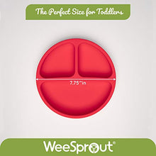 Load image into Gallery viewer, WeeSprout Suction Plates for Babies & Toddlers | 100% Silicone | Plates Stay Put with Suction Feature | Divided Design | Microwave & Dishwasher Safe | 3 Pack