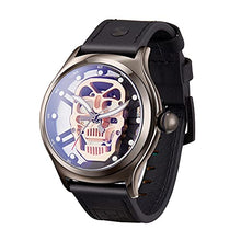 Load image into Gallery viewer, SURVAN WatchDesigner Japanese Quart Men Wrist Watch Luminous Skull Skeleton Black Leather Strap Men Watch Waterproof