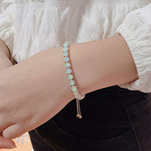 Load image into Gallery viewer, CiNily Adjustable Silver Plated White Opal Tennis Bracelet for Women- Fashion Jewelry Gift