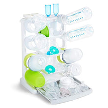 Load image into Gallery viewer, Munchkin Tidy Dry Baby Bottle Drying Rack and 2pk Sponge Bottle Brush, Grey
