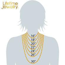 Load image into Gallery viewer, Lifetime Jewelry 7mm Rope Chain Necklace 24k Real Gold Plated for Men & Women (Gold, 26)