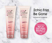 Load image into Gallery viewer, GIOVANNI 2chic Frizz Be Gone Shampoo Anti Frizz Natural Hair Smoothing Formula with Shea Butter & Sweet Almond Oil, Macadamia, Coconut, Sulfate & Paraben Free, Color Safe, 8.5 Fl Oz