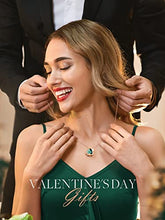 Load image into Gallery viewer, CDE Love Heart Pendant Necklaces for Women Silver Tone Rose Gold Tone Crystals Birthstone Mother's Day Jewelry Gifts for Women Birthday/Anniversary Day/Party (D-May-Rose Gold Green)