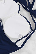 Load image into Gallery viewer, Sovoyontee Women's One Piece Tummy Control Swimwear Boyleg Ruched Swimsuit Navy Blue S