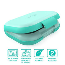 Load image into Gallery viewer, Bentgo® Kids Chill Lunch Box - Bento-Style Lunch Solution with 4 Compartments and Removable Ice Pack for Meals and Snacks On-the-Go - Leak-Proof, Dishwasher Safe, BPA-Free (Aqua)