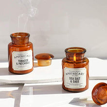 Load image into Gallery viewer, Paddywax Candles APG806 Apothecary Collection Soy Wax Blend Candle in Glass Jar, Medium, 8 Ounce, Tobacco & Patchouli