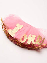 Load image into Gallery viewer, Mud Pie Baby Girls' Glitter Headband and Tutu Set, one/Party Hat, 0-12 Months