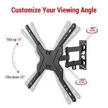 Load image into Gallery viewer, Loctek 26-55 inch TV Wall Mount Bracket Upto 72 lbs Weight Capacity, MAX. 400x400mm VESA Size, Full Motion Swivel Articulating Flat Screen