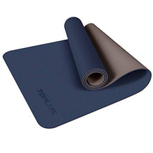 Load image into Gallery viewer, TOPLUS Yoga Mat, Upgraded 1/4 inch Non-Slip Texture Pro Yoga Mat Eco Friendly Exercise & Workout Mat with Carrying Strap - for Yoga, Pilates and Floor Exercises (Blue)