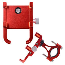 Load image into Gallery viewer, SANON Bicycle Motorcycle Phone Mount Aluminum Alloy Bicycle Motorcycle Handlebar Phone Mount for iPhone Samsung Galaxy GPS Phone Holder Bracket Red