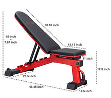 Load image into Gallery viewer, DERACY Ajustable Weight Bench for Full Body Workout, Incline and Decline Weight Bench for Indoor Workout, Home Gym