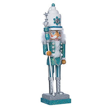 Load image into Gallery viewer, Kurt Adler Hollywood Nutcracker, 17-Inch, Turquoise/White (HA0152)