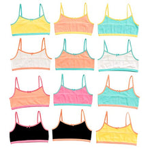 Load image into Gallery viewer, Alyce Intimates Girls Cotton Cropped Cami Training Bra, Pack of 12