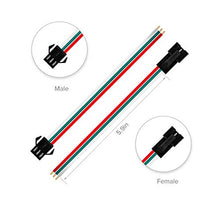 Load image into Gallery viewer, BTF-LIGHTING 20 Pairs JST SM 3 Pin Connectors for WS2812B WS2811 WS2812 SK6812 LED Strip Female Male 15cm 22awg Wire