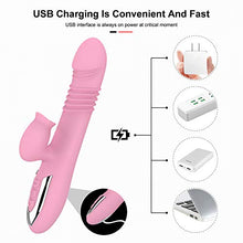 Load image into Gallery viewer, Telescopic Toys Thrusting Viberate Sexy Waterproof Sucking Massage Rocking Adults Adult Toys Whisper Quiet Heatng 360°Rotating G Spotter Toys Perfect Travel