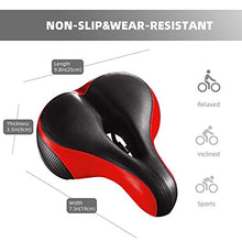 Load image into Gallery viewer, Roguoo Bike Seat, Most Comfortable Bicycle Seat Dual Shock Absorbing Memory Foam Waterproof Bicycle Saddle Bike Seat Replacement with Refective Tape for Mountain Bikes, Road Bikes