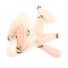 Load image into Gallery viewer, Healing Stone Pendant 24pcs Oval Long Tears Water Drop Chakra Charm Semi-Precious Gemstone Rock Crystal Quartz Stone Pendants for Necklace Jewelry Making