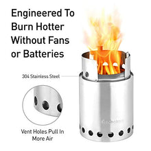 Load image into Gallery viewer, Solo Stove Titan Camping Stove Portable Stove for Backpacking and Outdoor Cooking Great Stainless Steel Camping Backpacking Stove Compact Wood Stove Design-No Batteries or Liquid Fuel Canisters Needed