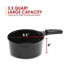 Load image into Gallery viewer, Elite Platinum EAF-1506D Electric Digital Hot Air Fryer Oil-Less Healthy Cooker Timer & Temperature Controls, 26 Recipe Cookbook, 3.5 Quart, Black